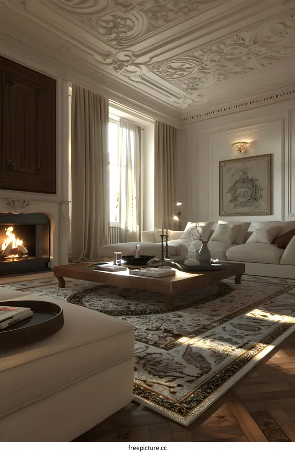 European style living room interior design