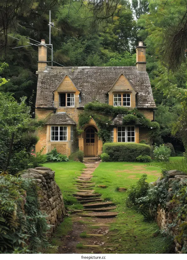 English cottage in the countryside