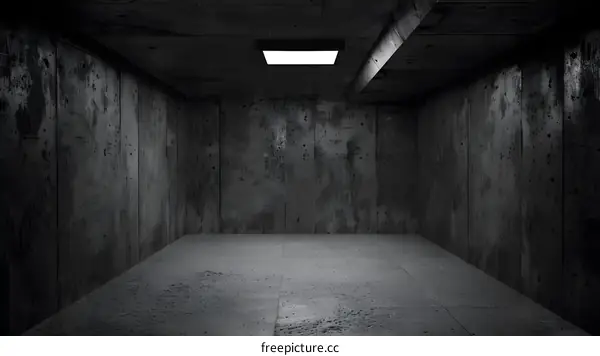 Concrete Room with Single Light Source
