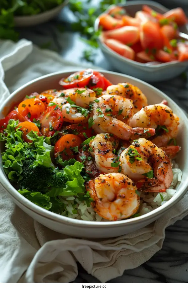 Easy Healthy Shrimp and Rice Bowl