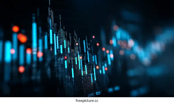 Digital Stock Market Chart Illustration