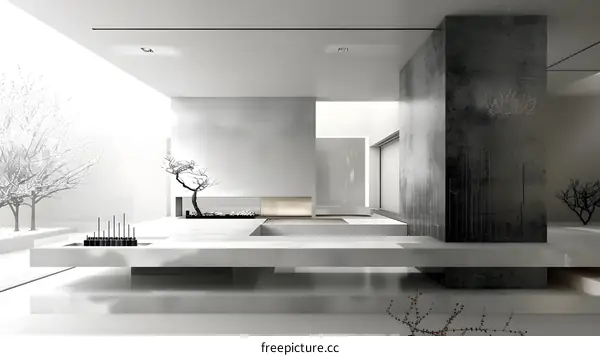 Minimalist Modern Concrete Home Interior Design