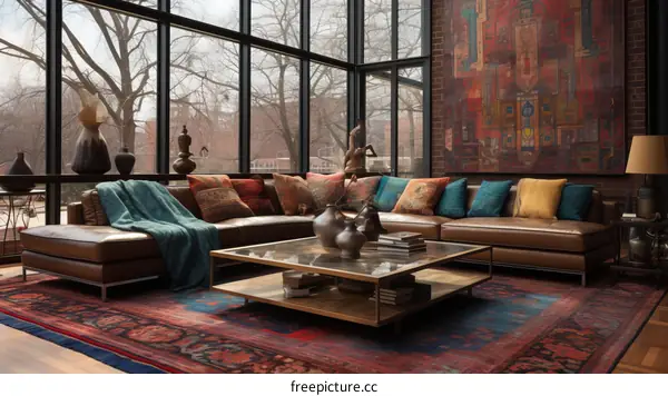 Stylish Living Room with Comfy Sofa