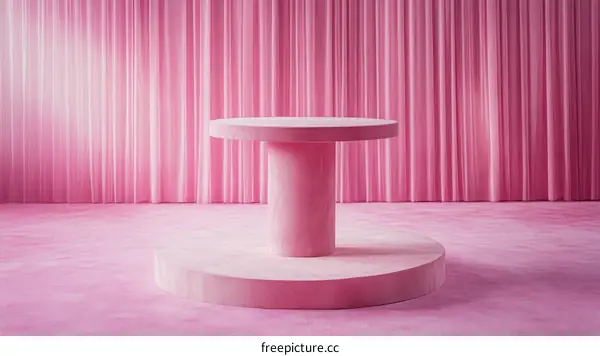 Pink Product Display with Soft Drapes