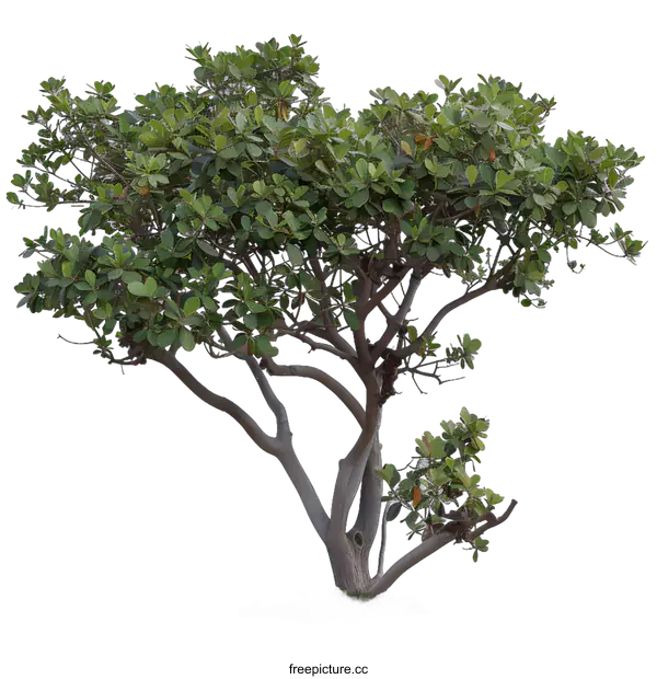 [Transparent Background PNG]Isolated Green Tree With White Background