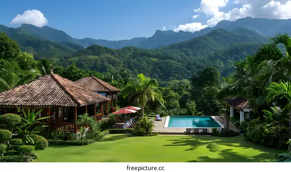 Central American house with amazing mountain and jungle views