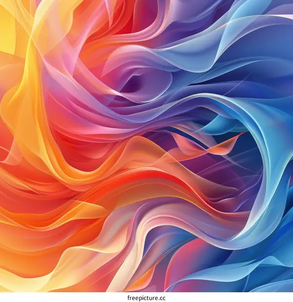 Abstract Colorful Flames