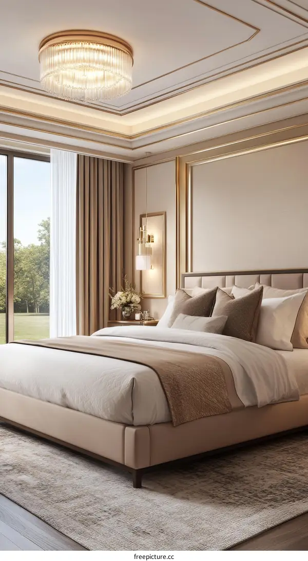 Luxury Bedroom Interior Design with Elegant Lighting
