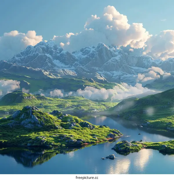 Mesmerizing Mountain Lake Panorama