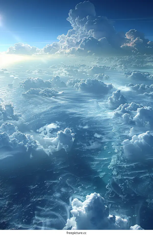 Clouds Above a Blue Ocean
