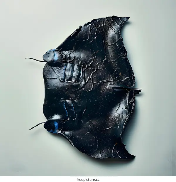 Black manta ray skin texture