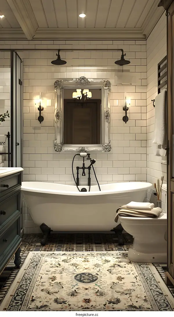 怀旧的浴室设计