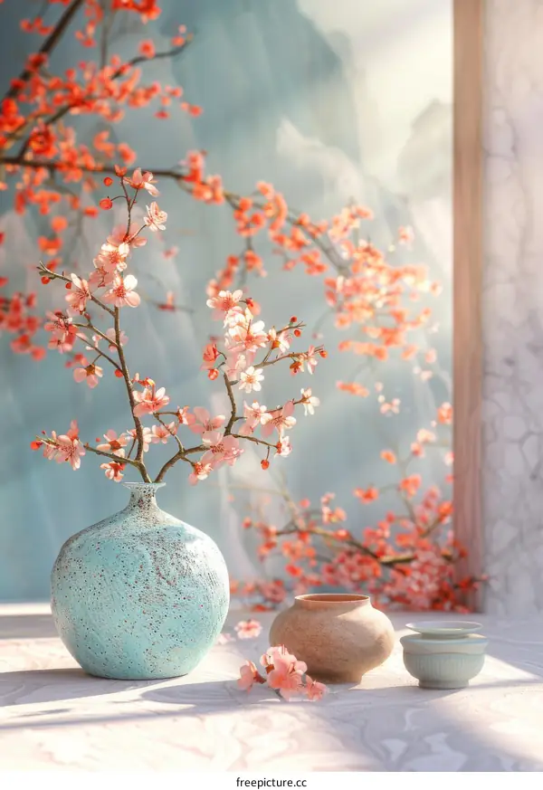 Zen Meditation with Cherry Blossoms Painting