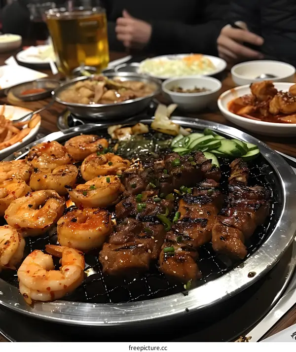 Grilled Shrimp and Pork Belly Korean BBQ