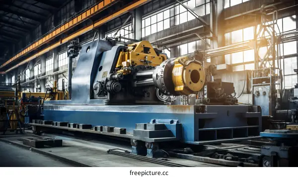 Large industrial machine in a factory