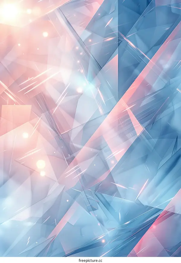 Multicolored Geometric Crystal Shards