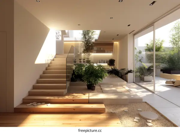 Bright and Airy Zen Space With Indoor Garden