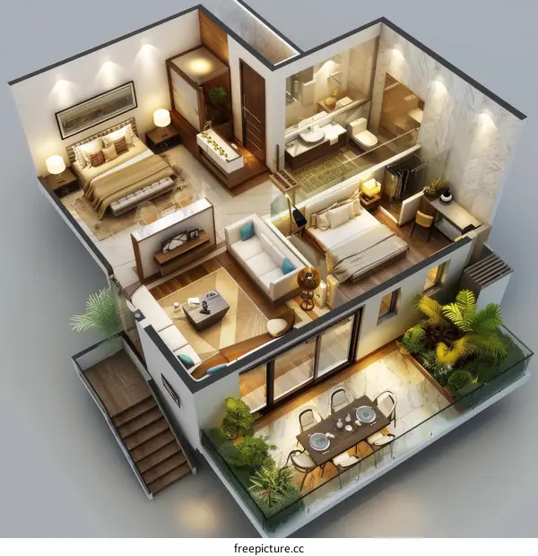 Modern Apartment Floor Plan Design