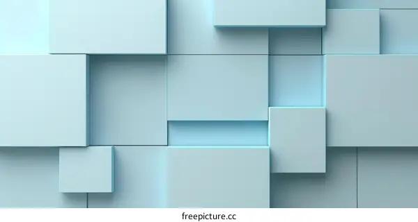 Blue 3D cubes background