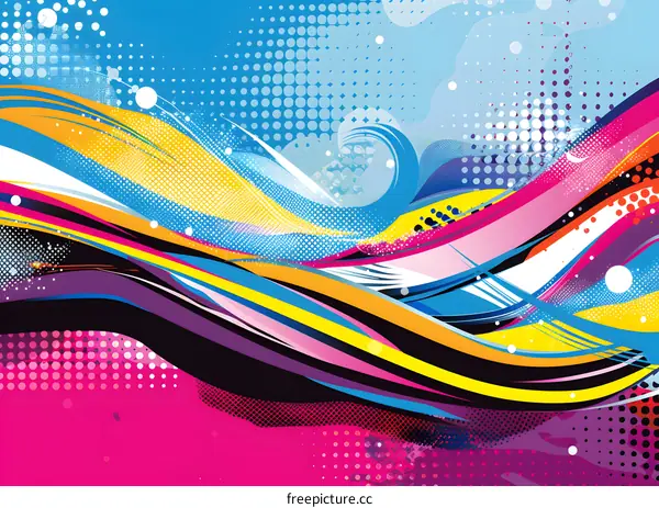 Colorful abstract wave pattern background