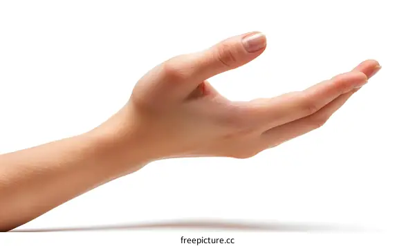 An open hand with the palm facing upwards