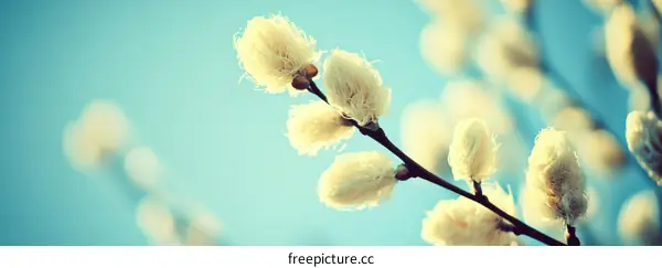 Spring Blossoms Against a Light Sky