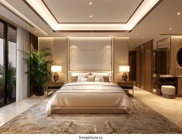 Luxury Bedroom Interior Design Render
