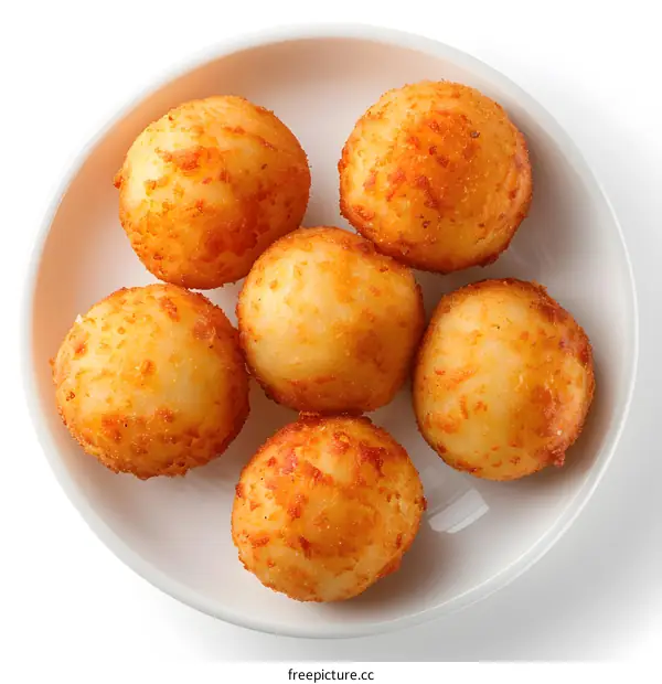 Plate of Fried Cheese Balls