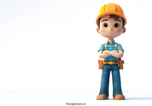 builder wearing hardhat