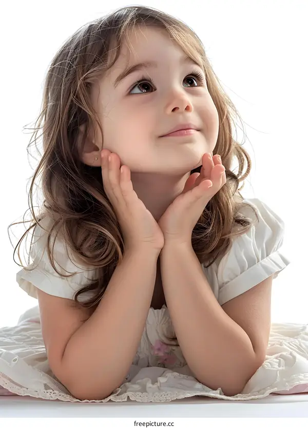 Little girl daydreaming