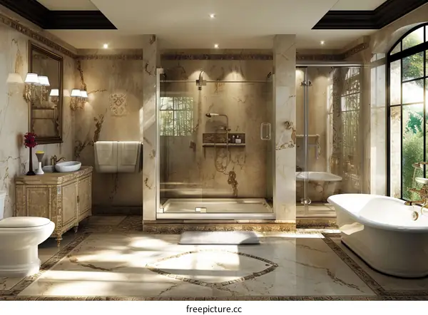 Luxurious Elegant Bathroom Interior Design
