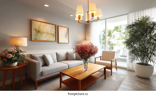 Modern Living Room Interior Design with Natural Light