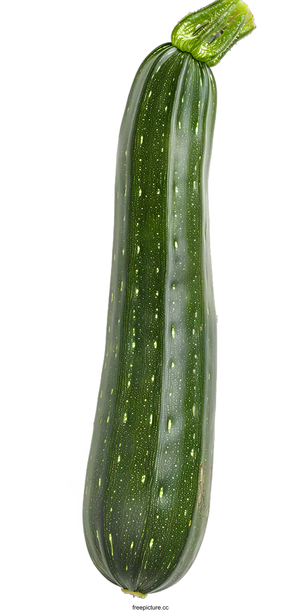 [Transparent Background PNG]Green Zucchini on White Background