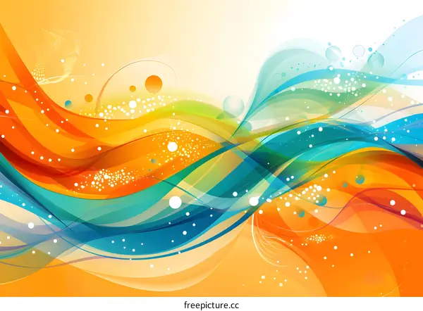 Abstract Background with Colorful Waves