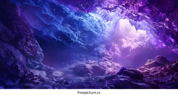 Purple Cave with Light