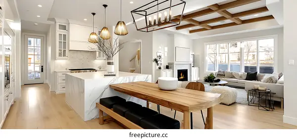 Modern Farmhouse Kitchen and Dining Room