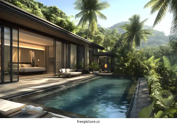 Luxury Villa with Pool and Tropical Garden