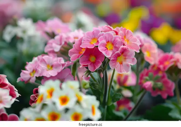 Close Up of Pink and White Flowers