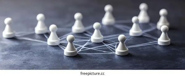 Network of Connections Illustration of Teamwork