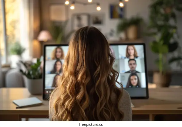 woman in front of computer screen