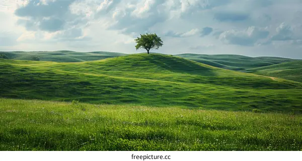 Lonely Tree on a Hill