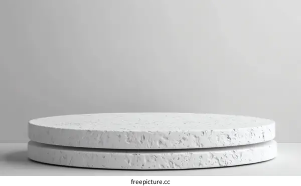 White Stone Product Display Podium