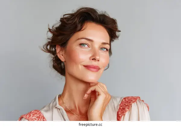 Woman Portrait with Natural Beauty