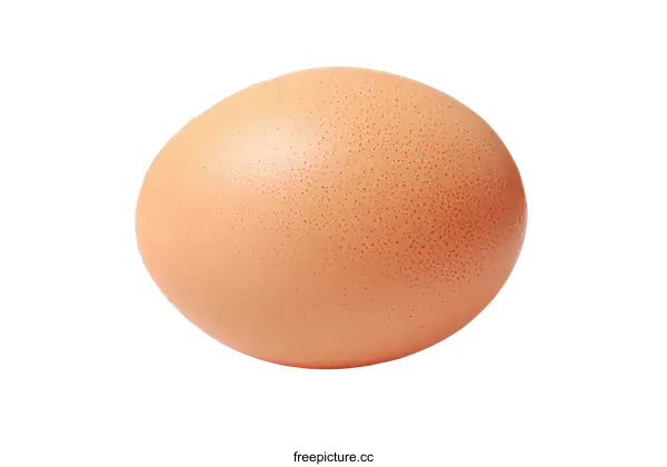 [Transparent Background PNG]Single Brown Egg on White Background