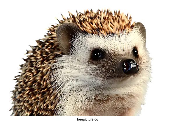 [Transparent Background PNG]Closeup of a Hedgehog with Spines