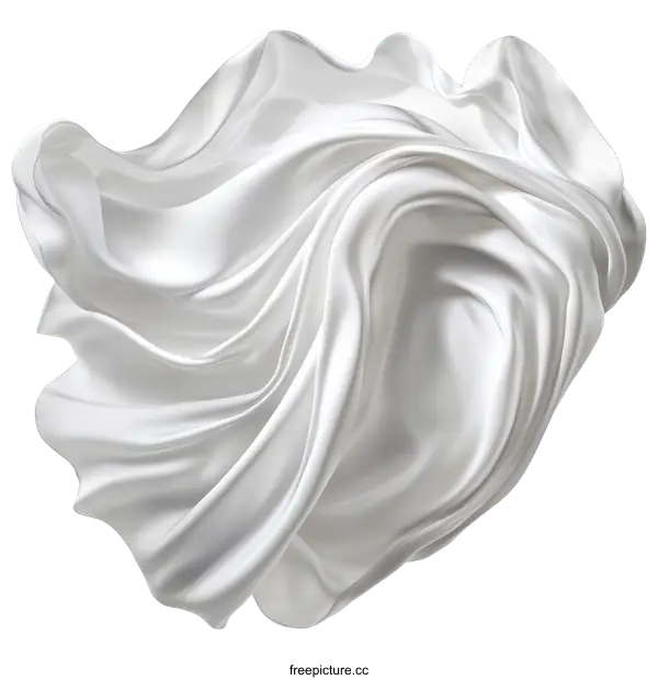 [Transparent Background PNG]Elegant White Fabric Drape Illustration