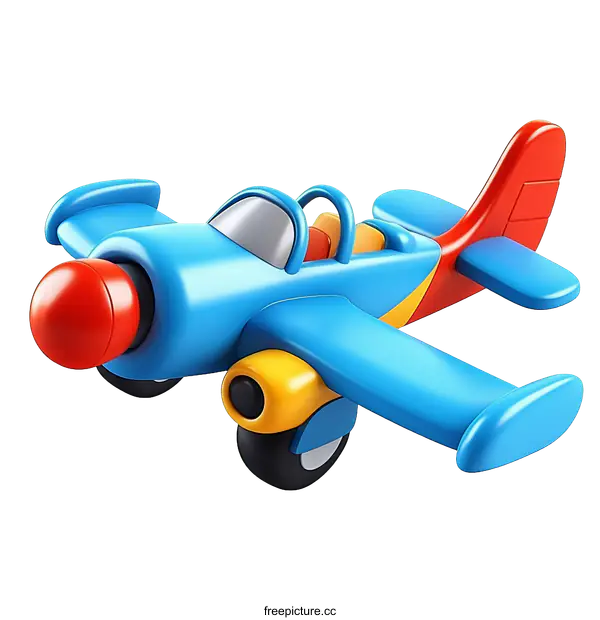 [Transparent Background PNG]Cartoon Airplane Toy Illustration