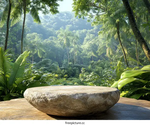 Tropical Rainforest Stone Platform Display