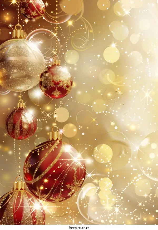 Sparkling Gold Christmas Decorations