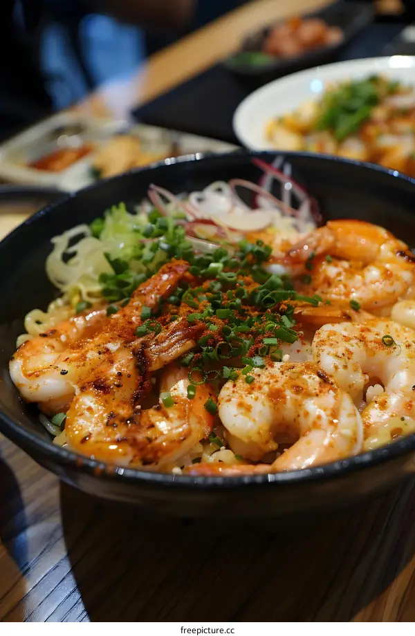 Spicy Shrimp Noodles Dish